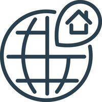 Home outline icon symbol vector image. Illustration of the house real estate graphic property design image