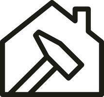 Home outline icon symbol vector image. Illustration of the house real estate graphic property design imagev