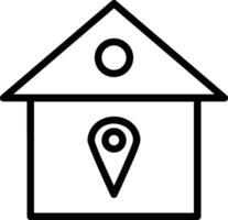 Home outline icon symbol vector image. Illustration of the house real estate graphic property design image