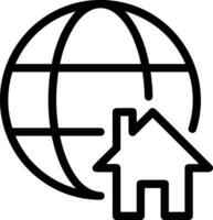 Home outline icon symbol vector image. Illustration of the house real estate graphic property design image