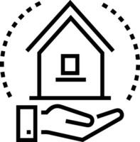 Home outline icon symbol vector image. Illustration of the house real estate graphic property design image