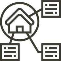 Home outline icon symbol vector image. Illustration of the house real estate graphic property design image