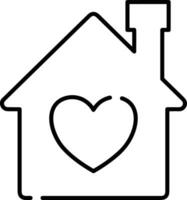 Home outline icon symbol vector image. Illustration of the house real estate graphic property design image