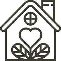 Home outline icon symbol vector image. Illustration of the house real estate graphic property design image