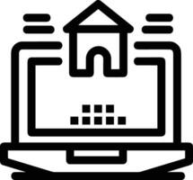 Home outline icon symbol vector image. Illustration of the house real estate graphic property design imagev