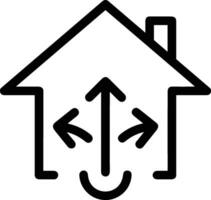 Home outline icon symbol vector image. Illustration of the house real estate graphic property design image