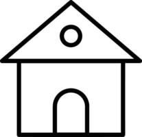 Home outline icon symbol vector image. Illustration of the house real estate graphic property design image