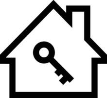 Home outline icon symbol vector image. Illustration of the house real estate graphic property design image