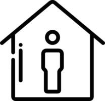 Home outline icon symbol vector image. Illustration of the house real estate graphic property design imagev