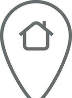 Home outline icon symbol vector image. Illustration of the house real estate graphic property design imagev