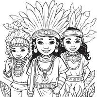 ethnicity coloring page coloring page vector