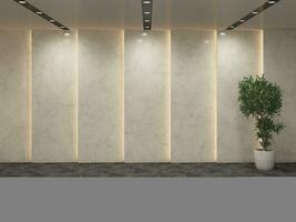 3d rendering of a blank office space suitable for arrangement photo