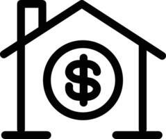 Home outline icon symbol vector image. Illustration of the house real estate graphic property design image