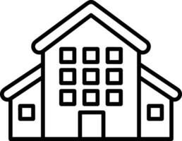 Home outline icon symbol vector image. Illustration of the house real estate graphic property design image