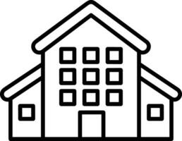 Home outline icon symbol vector image. Illustration of the house real estate graphic property design image