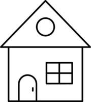 Home outline icon symbol vector image. Illustration of the house real estate graphic property design image