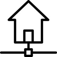 Home outline icon symbol vector image. Illustration of the house real estate graphic property design image