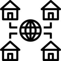 Home outline icon symbol vector image. Illustration of the house real estate graphic property design image