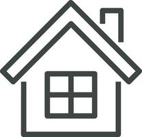 Home outline icon symbol vector image. Illustration of the house real estate graphic property design image