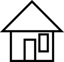 Home outline icon symbol vector image. Illustration of the house real estate graphic property design image