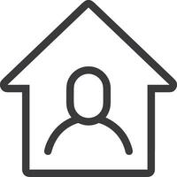 Home outline icon symbol vector image. Illustration of the house real estate graphic property design image