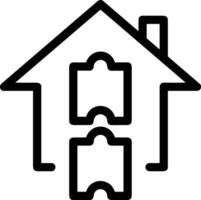 Home outline icon symbol vector image. Illustration of the house real estate graphic property design image