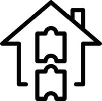 Home outline icon symbol vector image. Illustration of the house real estate graphic property design image