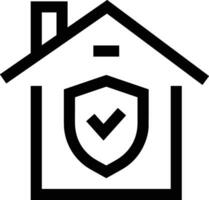 Home outline icon symbol vector image. Illustration of the house real estate graphic property design image