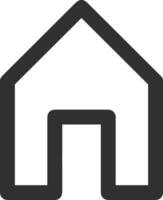 Home outline icon symbol vector image. Illustration of the house real estate graphic property design image