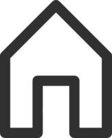 Home outline icon symbol vector image. Illustration of the house real estate graphic property design image