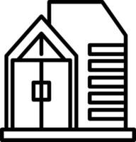 Home outline icon symbol vector image. Illustration of the house real estate graphic property design image