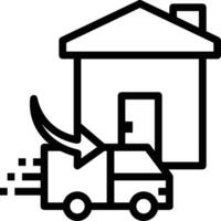 Home outline icon symbol vector image. Illustration of the house real estate graphic property design image