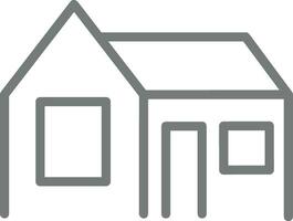 Home outline icon symbol vector image. Illustration of the house real estate graphic property design image