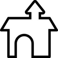 Home outline icon symbol vector image. Illustration of the house real estate graphic property design image