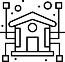 Home outline icon symbol vector image. Illustration of the house real estate graphic property design image