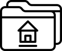 Home outline icon symbol vector image. Illustration of the house real estate graphic property design image