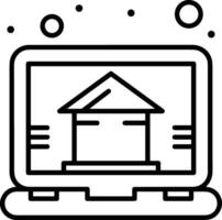 Home outline icon symbol vector image. Illustration of the house real estate graphic property design image