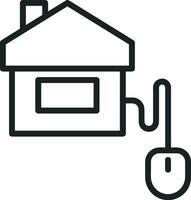 Home outline icon symbol vector image. Illustration of the house real estate graphic property design image