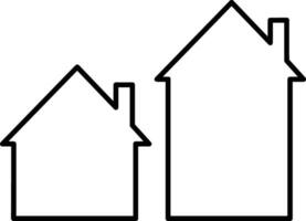 Home outline icon symbol vector image. Illustration of the house real estate graphic property design image