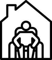 Home outline icon symbol vector image. Illustration of the house real estate graphic property design image