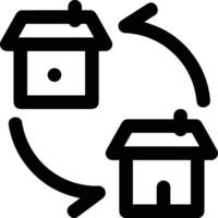 Home outline icon symbol vector image. Illustration of the house real estate graphic property design image