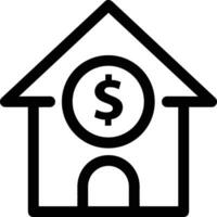 Home outline icon symbol vector image. Illustration of the house real estate graphic property design image