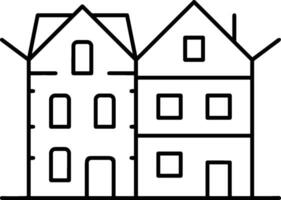 Home outline icon symbol vector image. Illustration of the house real estate graphic property design image