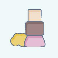 Icon Blush On. related to Cosmetic symbol. doodle style. simple design editable. simple illustration vector