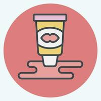 Icon Lip Gloss. related to Cosmetic symbol. color mate style. simple design editable. simple illustration vector