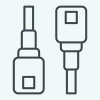 Icon Highlight Stick. related to Cosmetic symbol. line style. simple design editable. simple illustration vector