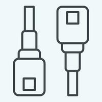 Icon Highlight Stick. related to Cosmetic symbol. line style. simple design editable. simple illustration vector