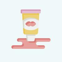 Icon Lip Gloss. related to Cosmetic symbol. flat style. simple design editable. simple illustration vector