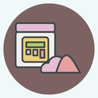 Icon Glitter Make Up. related to Cosmetic symbol. color mate style. simple design editable. simple illustration vector