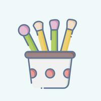 Icon Brush. related to Cosmetic symbol. doodle style. simple design editable. simple illustration vector